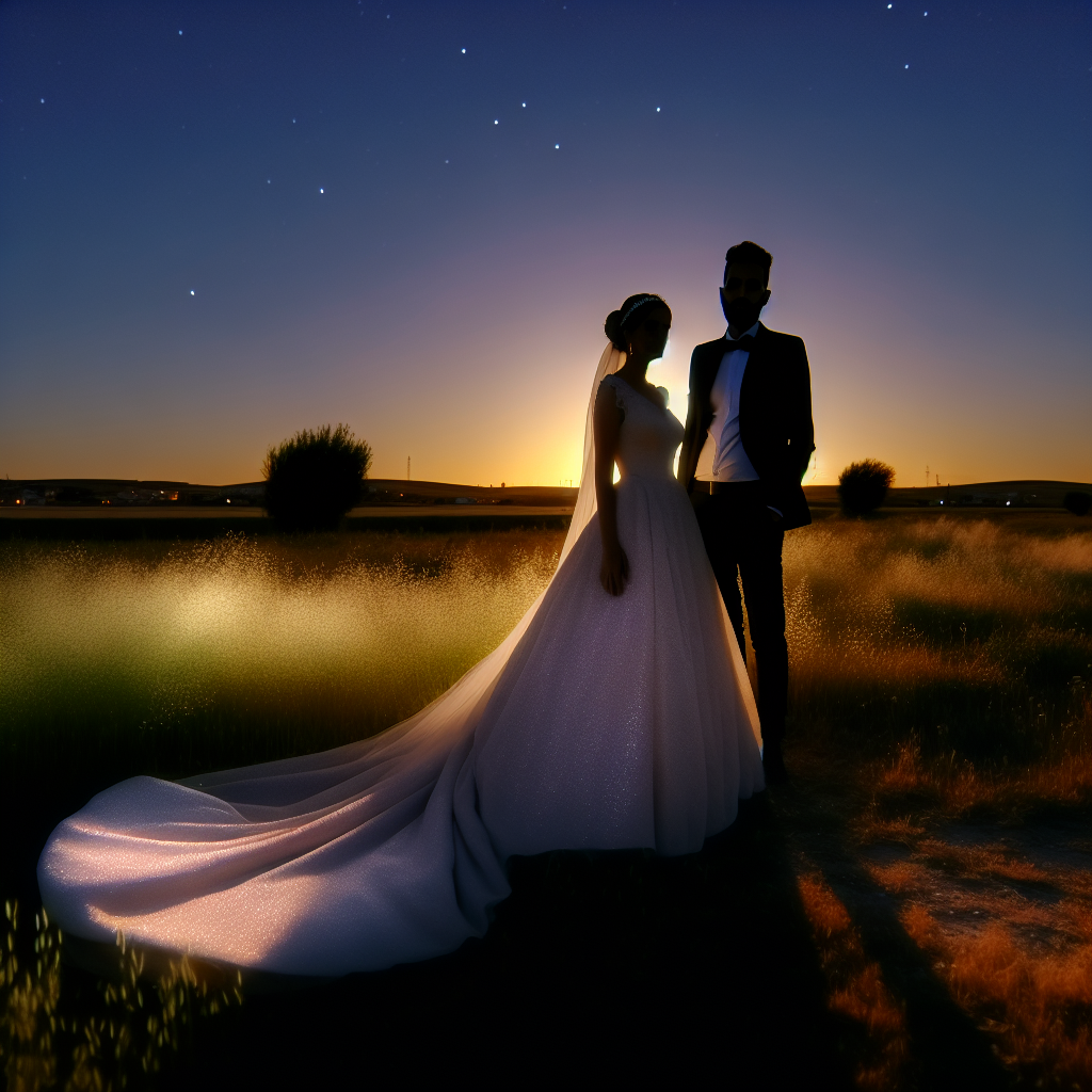 Estrellas, amor y un día que brilla en la noche.