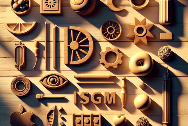 A flat lay of symbolic objects representing “[title]”, arranged neatly on a wooden or neutral su