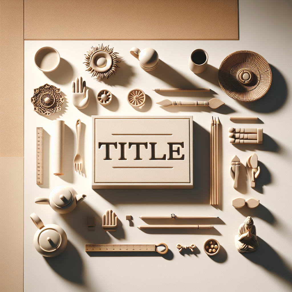 A flat lay composition of several symbolic objects that represent '[title]', arranged in a meticulous manner on a plain wooden or neutral-toned surface. The scene should be lit by warm, natural light, giving rise to gentle shadows that add depth to the image. The style should be realistic, akin to the aesthetics of editorial lifestyle photography. No people should be visible in the frame, and importantly, no text should be incorporated into the image.