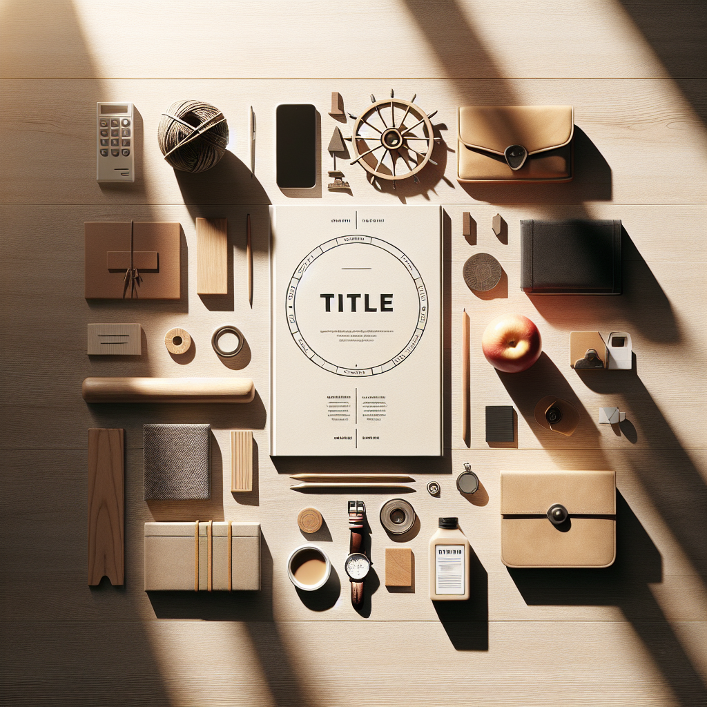 A flat lay of symbolic objects which signify the concept of '[title]' is arranged neatly on a wooden or neutral surface. Lit with warm, natural light, which produces soft shadows, the arrangement of items is photographed from above. The visual style is designed to reflect editorial lifestyle photography, with the focus on striking realism and an absence of people. There is no text included in the image.