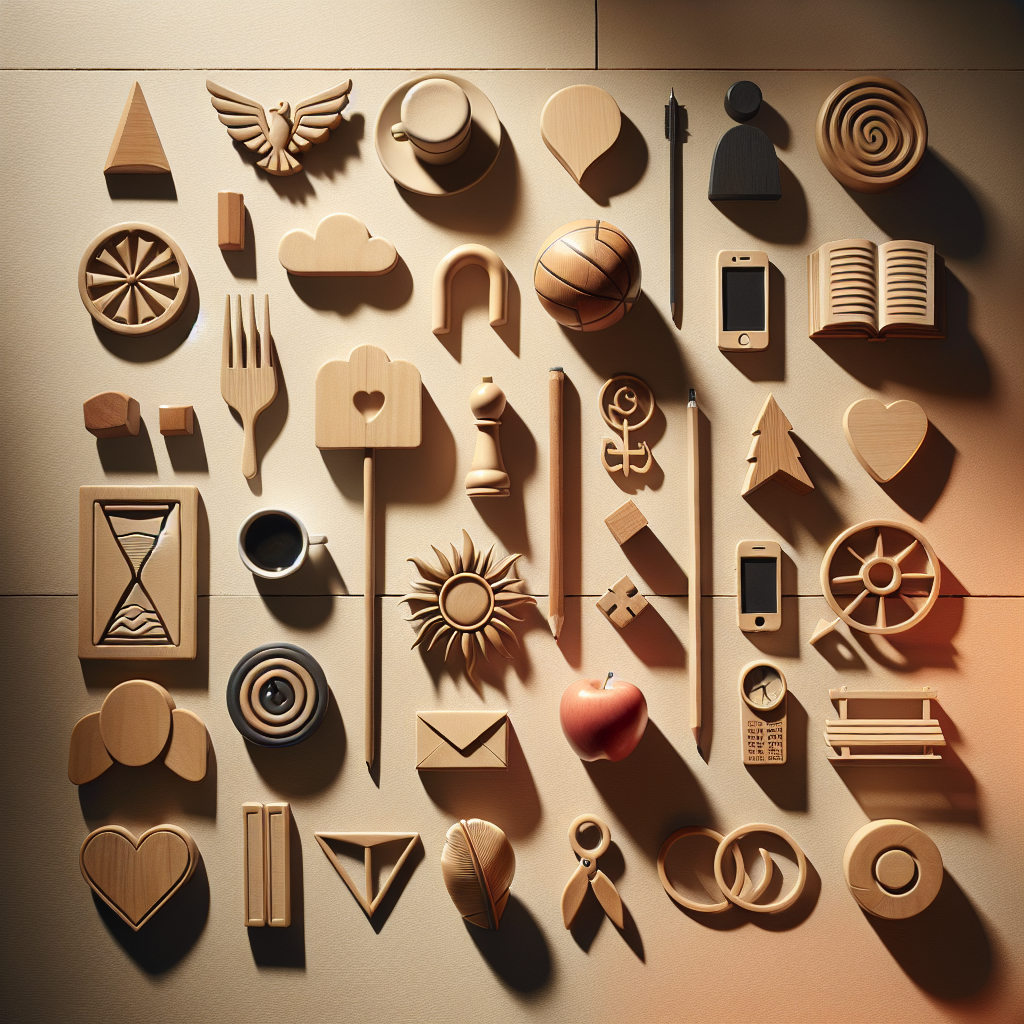 Flat lay of various symbolic objects that represent a concept, strategically arranged on a wooden or neutral backdrop. The scene is illuminated with warm, natural lighting creating soft shadows. It's depicted in a realistic style, imitating the aesthetic of editorial lifestyle photography. Please note, the image does not contain any textual elements or individuals.