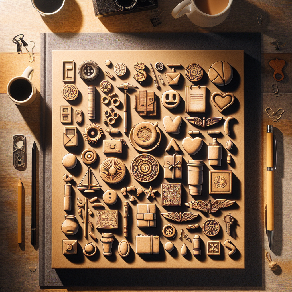 Create a detailed image of symbolic items that metaphorically represent an unknown title. The items should be arranged neatly on a wooden or other neutral surface. The surrounding atmosphere should be filled with warm, natural lighting which also casts soft shadows, contributing to a realistic style. It should be reminiscent of editorial lifestyle photographs. Please ensure that there are no people in the image or text added to it.