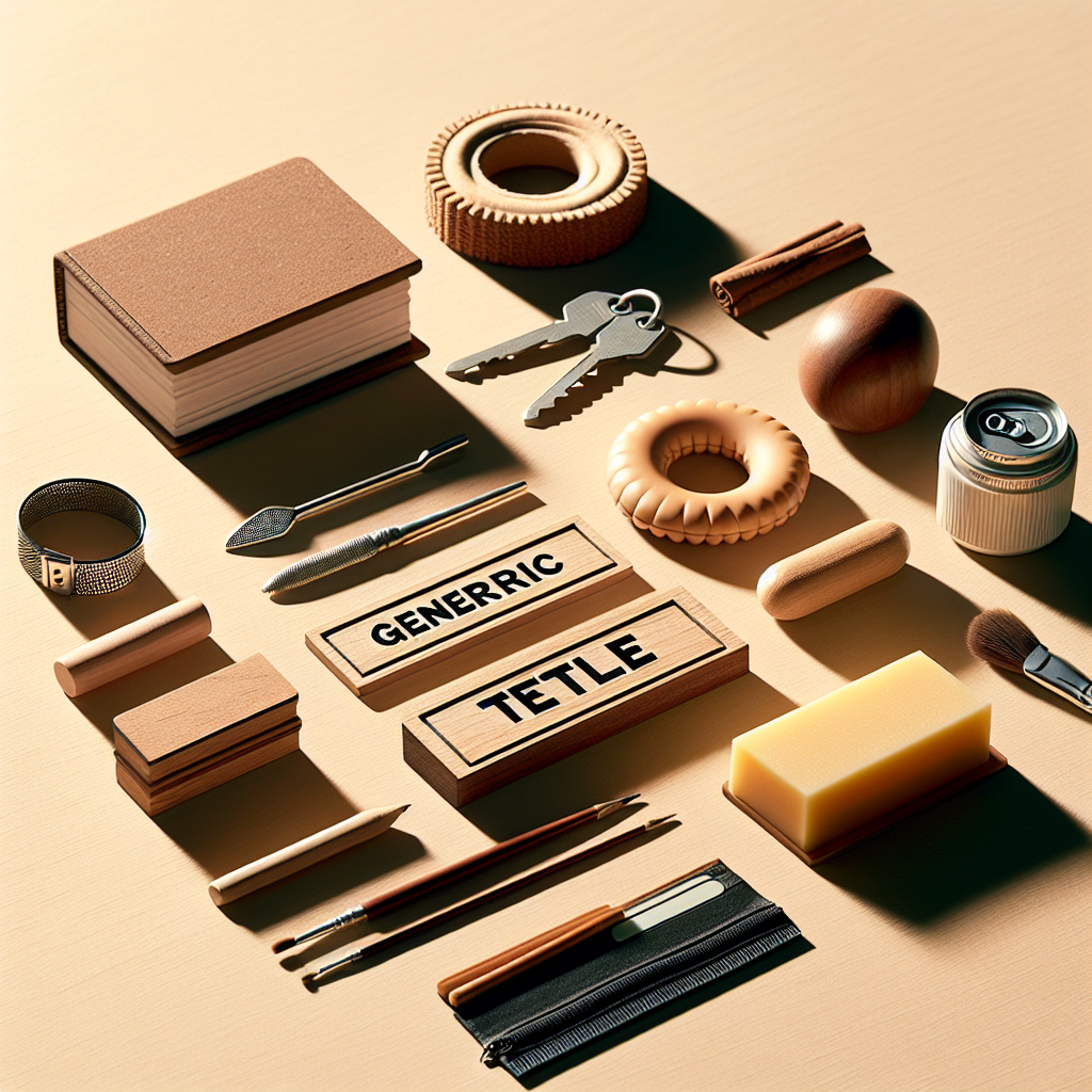 Create an image in a flat lay style depicting symbolic objects that represent a generic title. The objects should be arranged neatly on a wooden or neutral surface. The scene should be lit with warm, natural lighting and should feature soft shadows. The image should be devoid of any human presence and should be crafted in a realistic style. The overall look should be reminiscent of editorial lifestyle photography. Ensure that there are no texts included within the image.