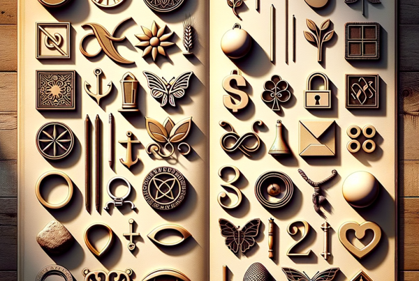 A flat lay of symbolic objects representing “[title]”, arranged neatly on a wooden or neutral su