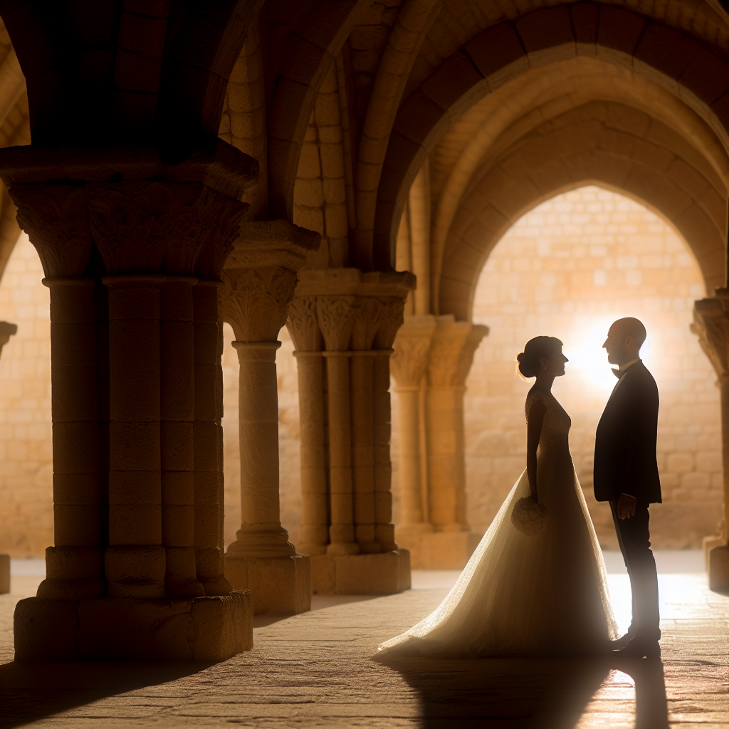 Mini boda en un claustro con historia