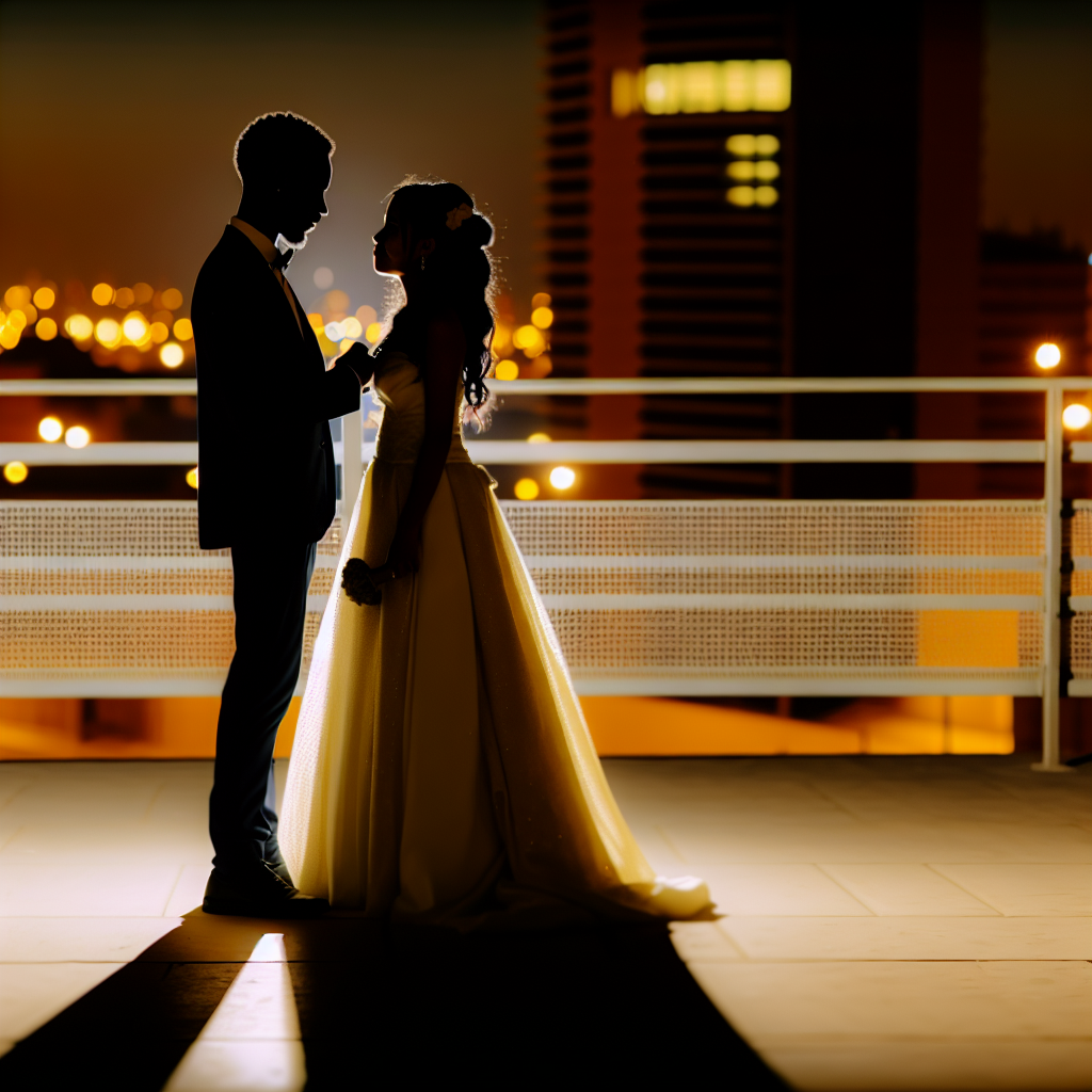 Mini boda en una terraza con vistas