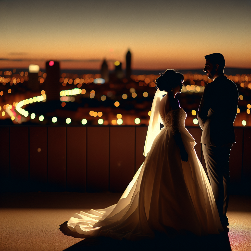 Mini boda en un mirador con vistas