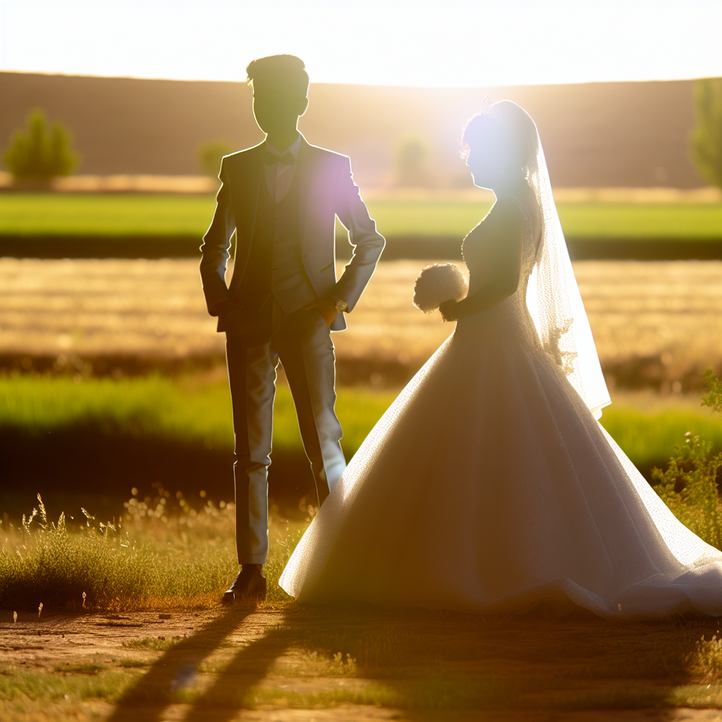 Amor en una mini boda al mediodía