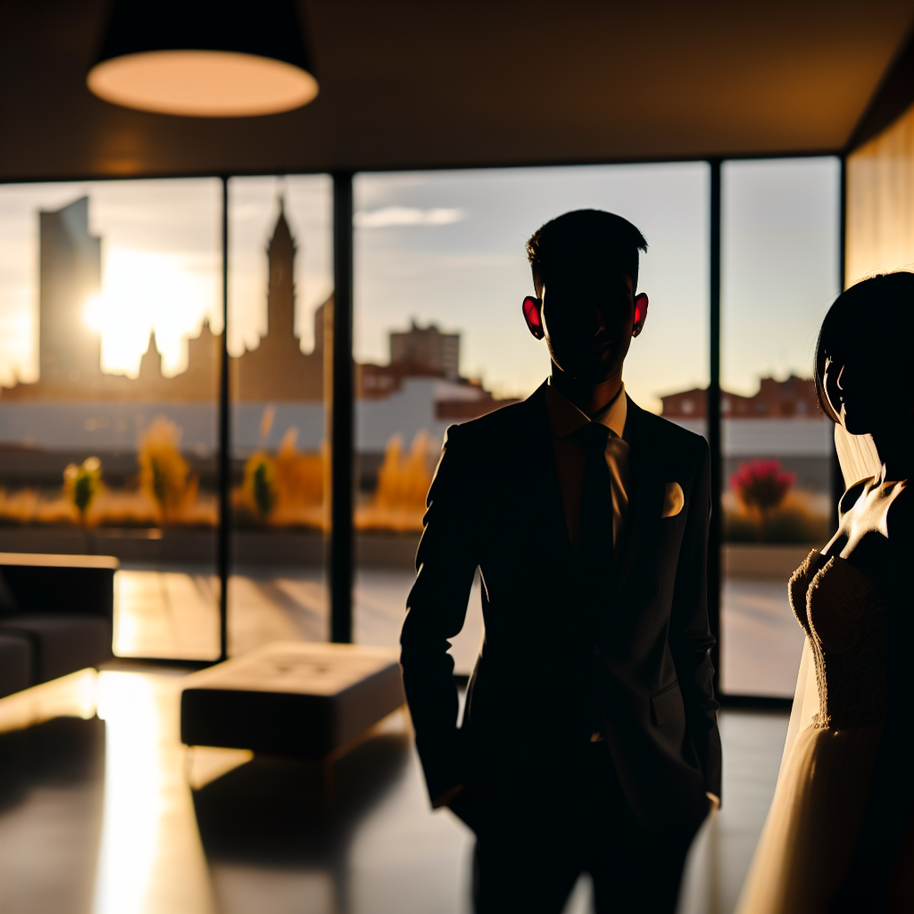 Mini boda en un loft con vistas