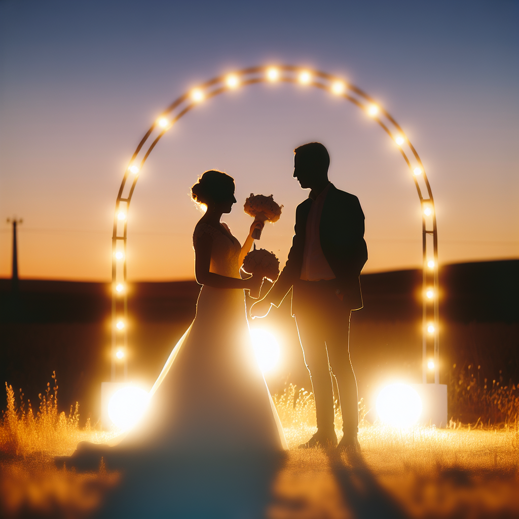 Tu mini boda bajo un arco de luces