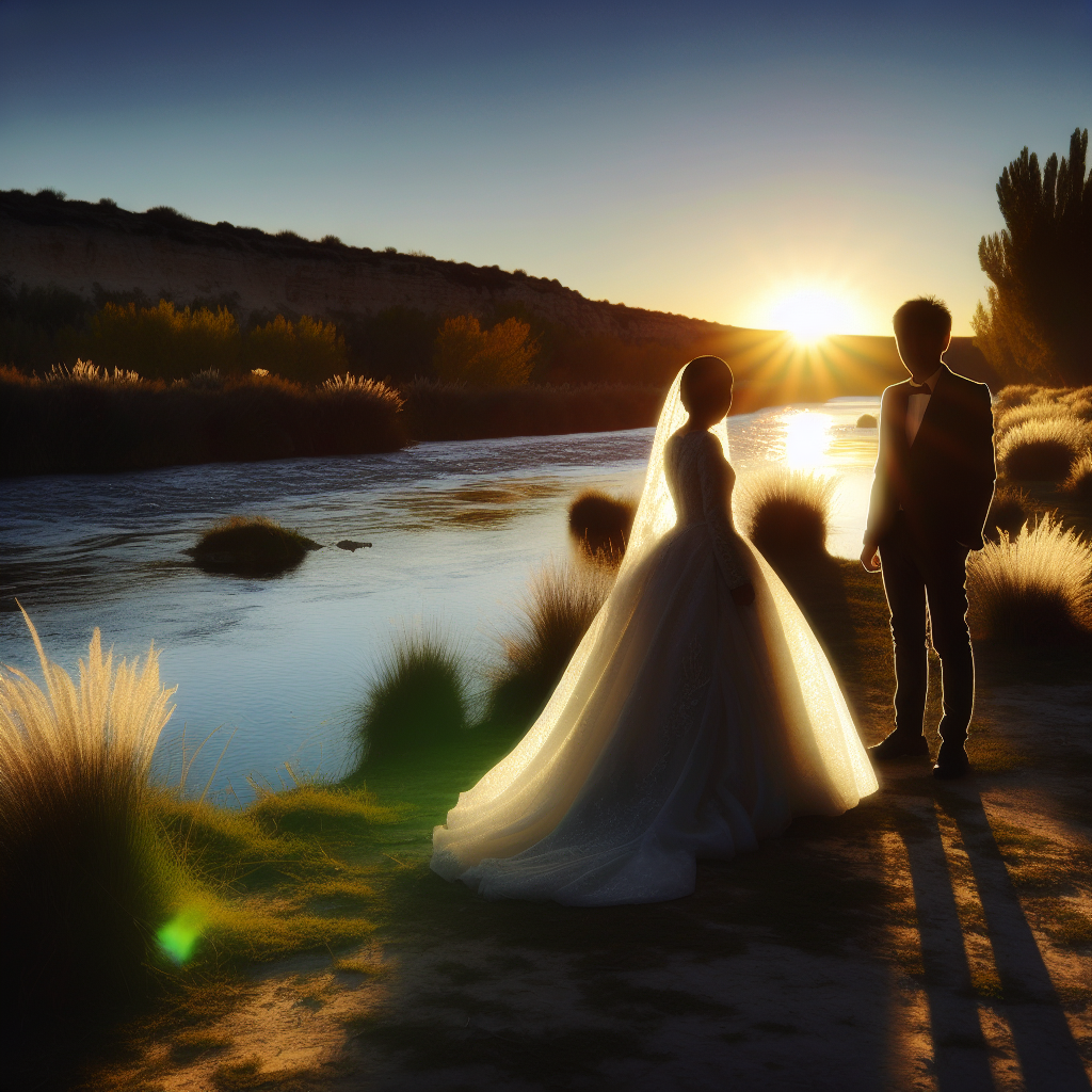 Amor en una mini boda junto al río