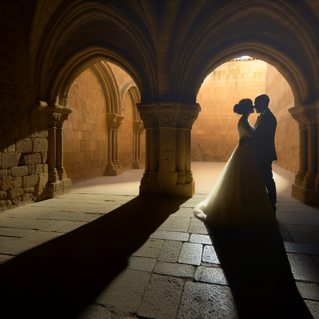 Mini boda en un claustro con encanto