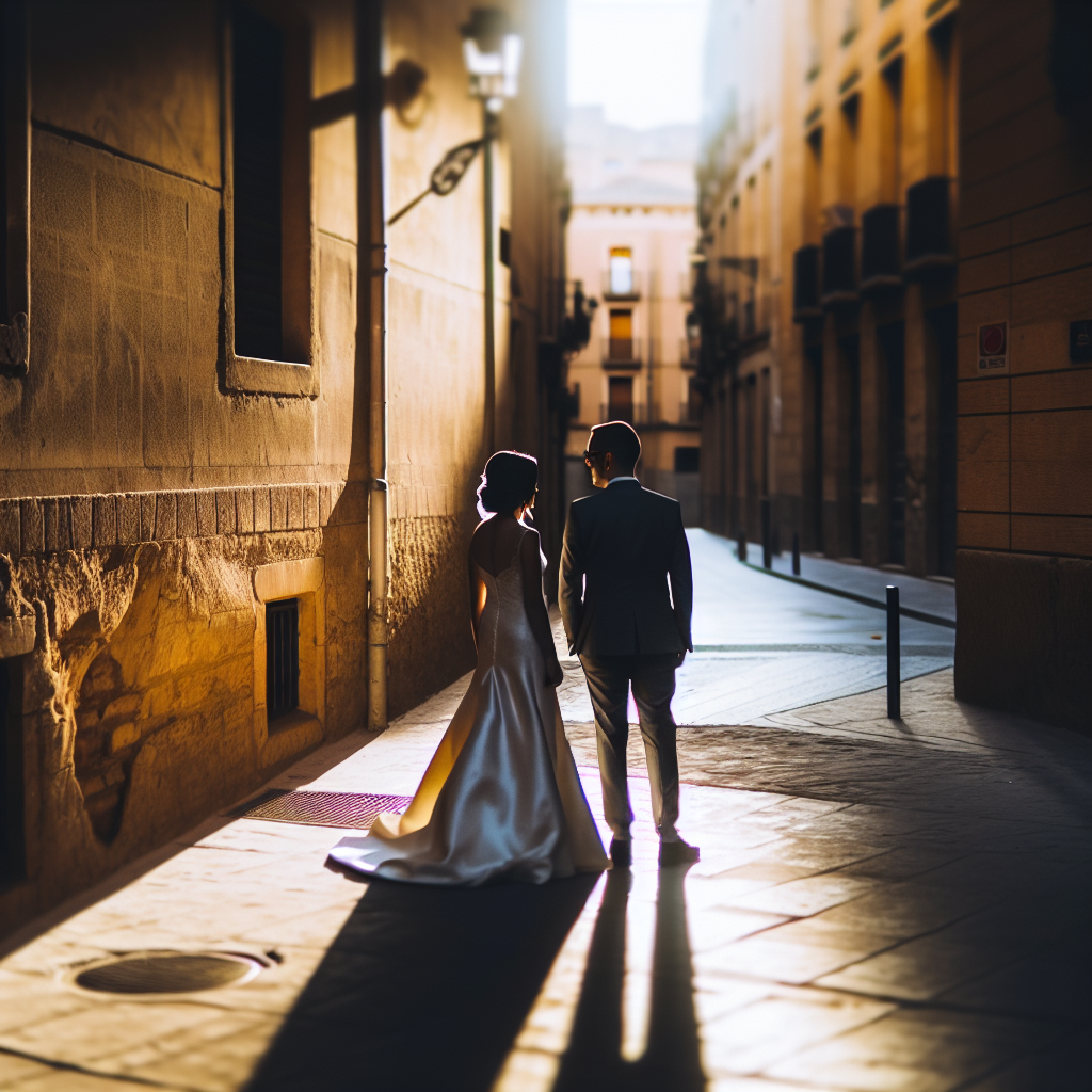 Mini boda en un callejón con historia