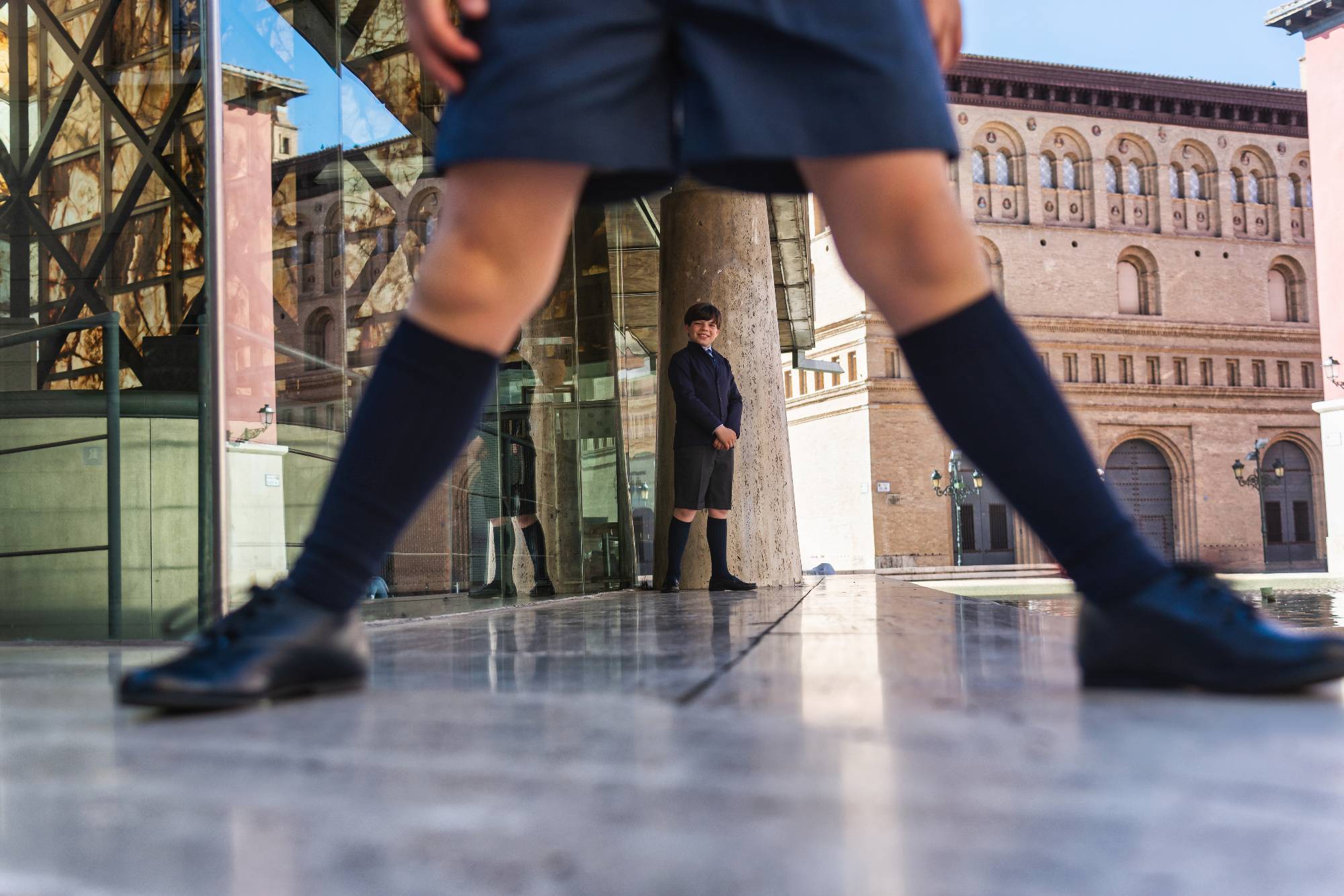 Fotografía de comunión en la ribera del Ebro