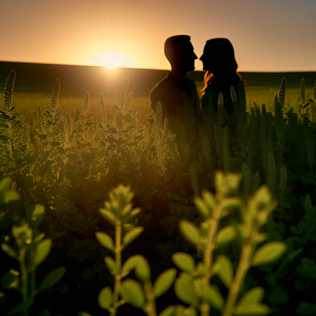 Amor en un campo de alfalfa