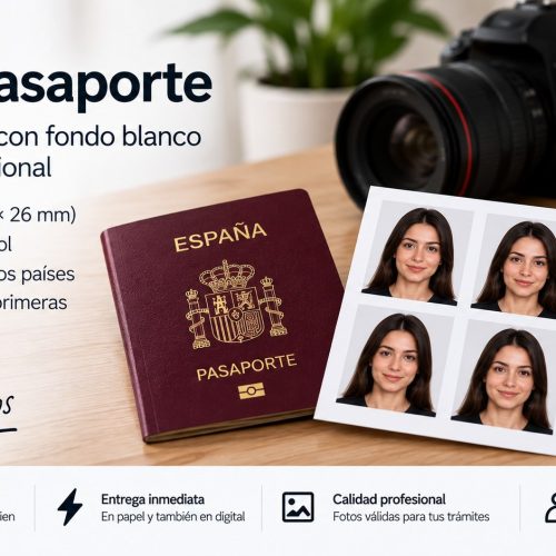 Fotos para DNI y pasaporte con fondo blanco