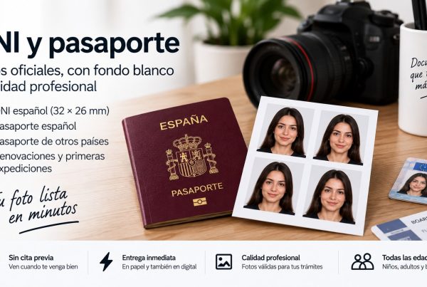 Fotos para DNI y pasaporte con fondo blanco