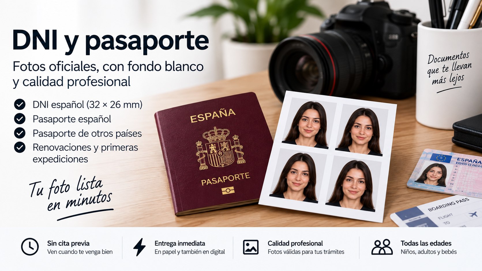 ¿Sirve la misma foto para DNI y pasaporte?